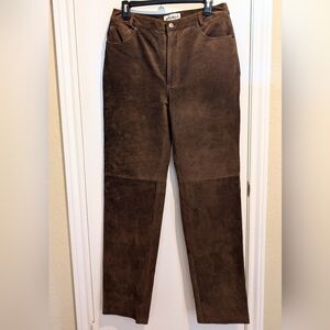 Bagatelle Brown 100% Leather Pants Women’s Size 8L Straight Leg
